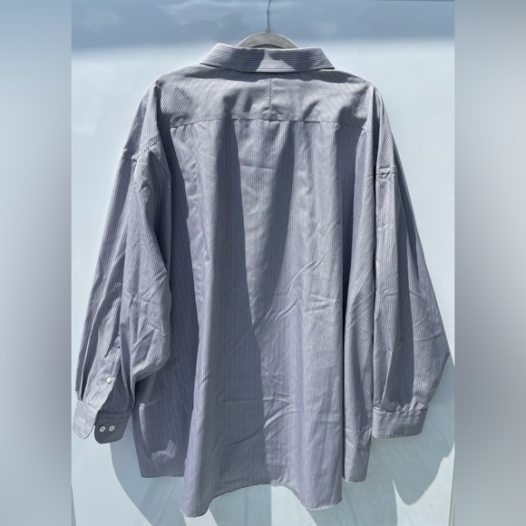 Joseph Abboud Dress Shirt, Gray Stripe, Slim Fit, Neck Size 22, SleeveSize 34/35 - Picture 3 of 4